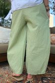 Arbi Gingham Relaxed Barrel Pant Green